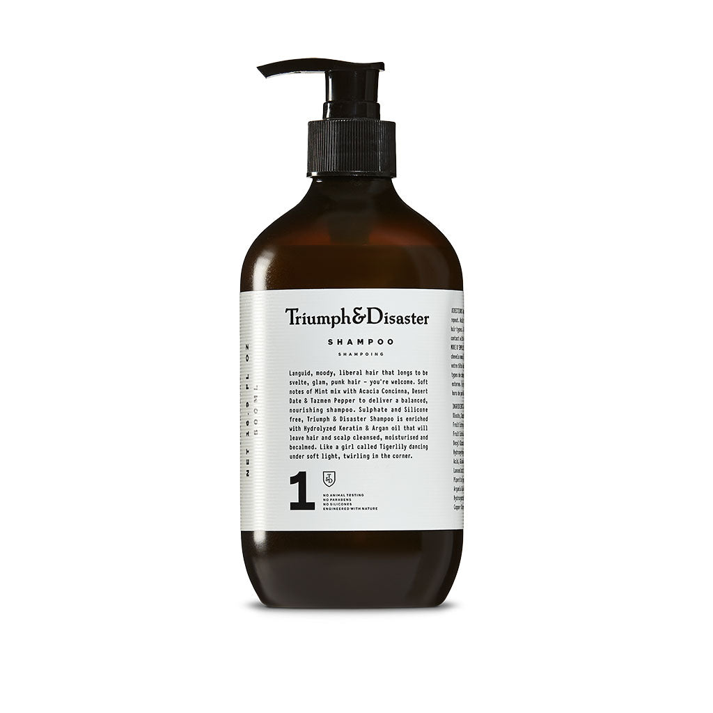 Triumph & Disaster Shampoo 500ml- mens SULPHATE FREE shampoo - PLANT BASED CLEANSER shampoo for men - MOISTURISING mens shampoo-best shampoo for men - mens shampoo nz